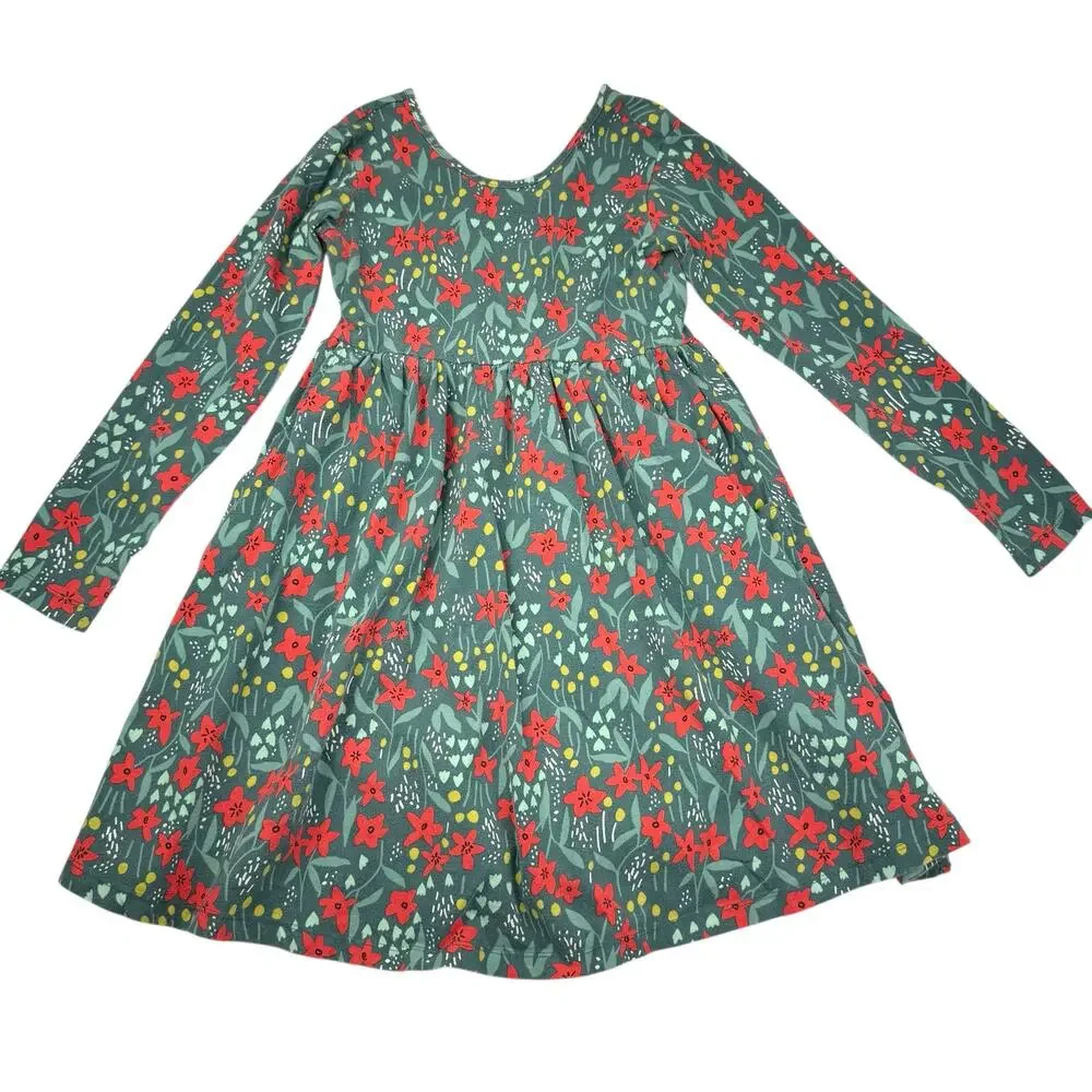 Hanna Andersson Holiday Poinsettia Skater Dress